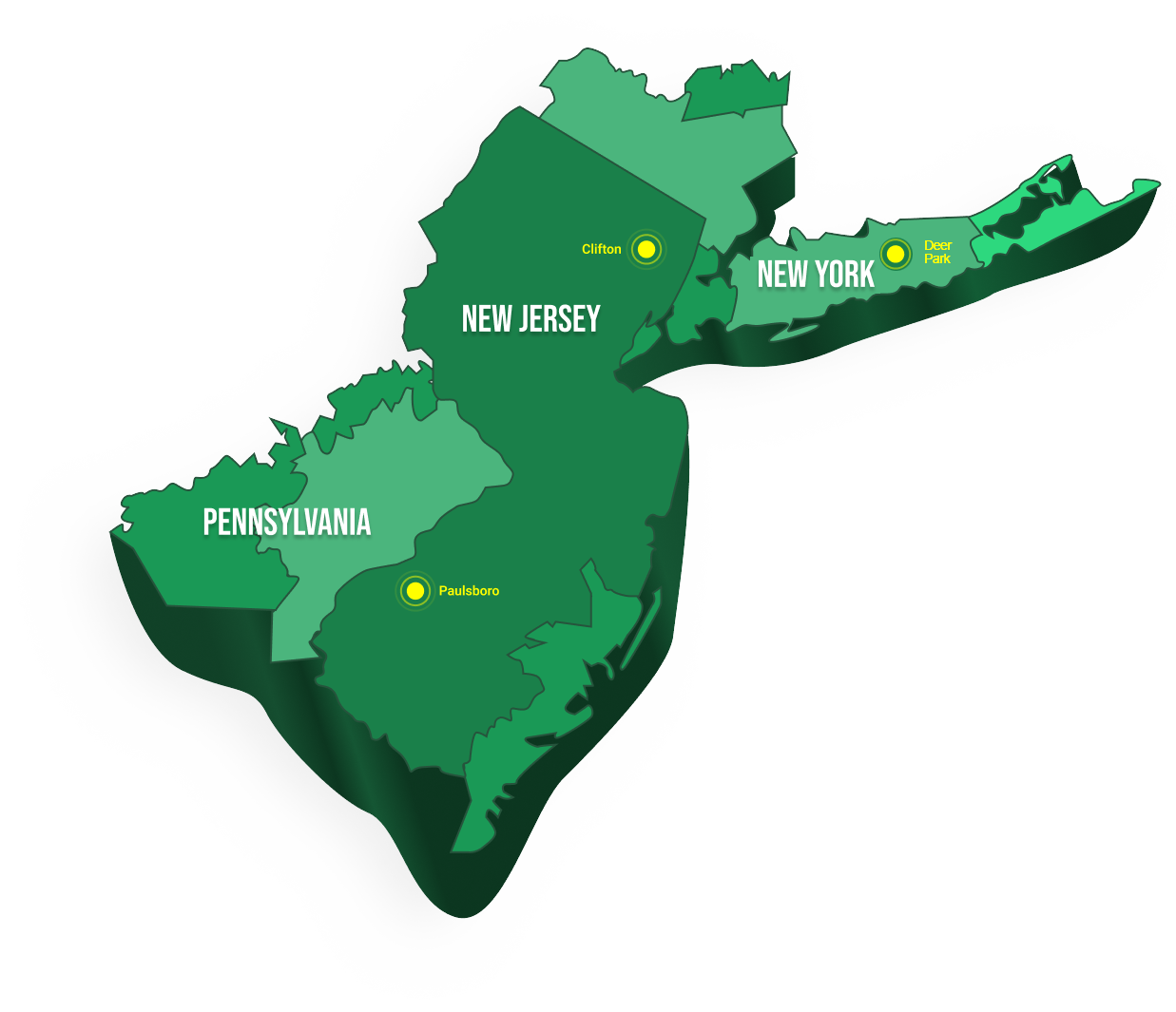 PavXpress Service Area Map