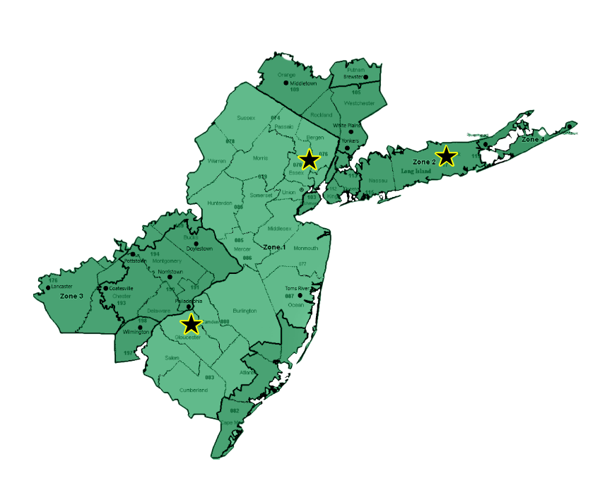 PavXpress Service Area Map